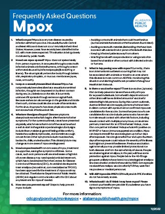 image of a mpox FAQ flyer